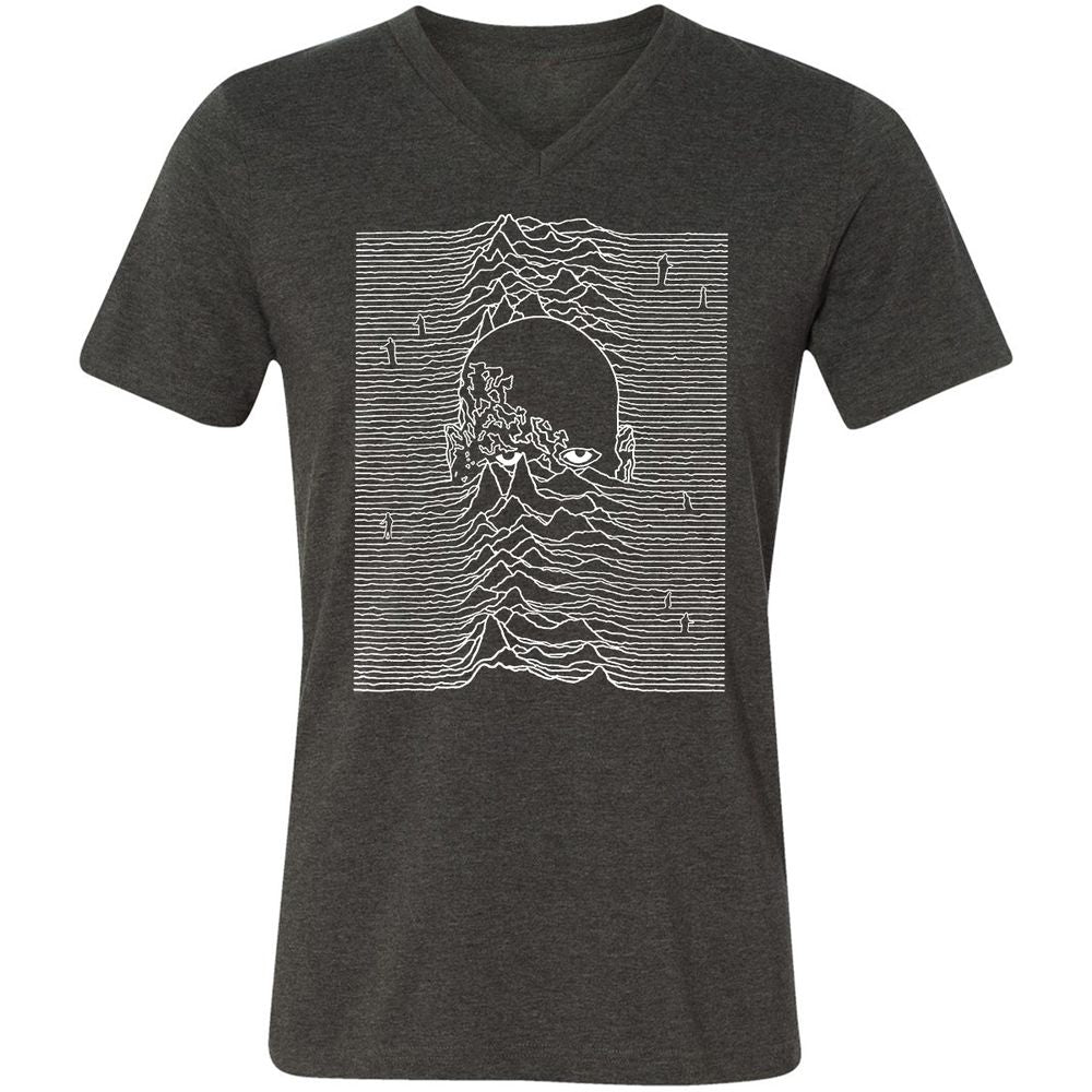 Unisex V-Neck T-Shirt - K6BHUPZK - Dark Grey Heather - 8