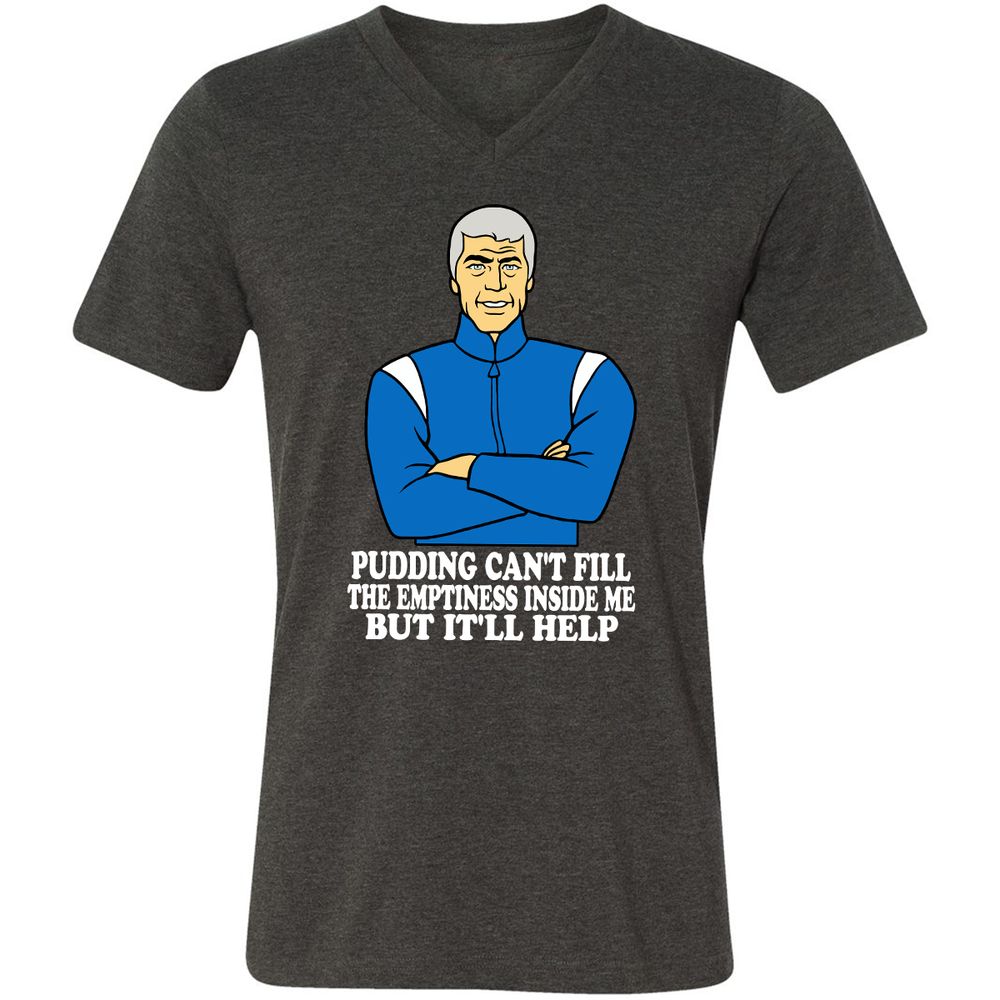 Unisex V-Neck T-Shirt - VR7EXQRH - Dark Grey Heather - 8