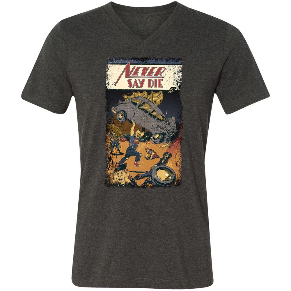 Unisex V-Neck T-Shirt - 2JSP4CGS - Dark Grey Heather - 8