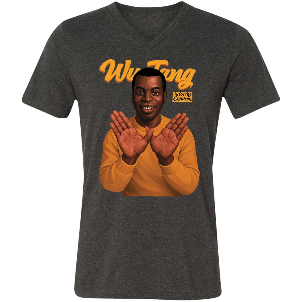 Unisex V-Neck T-Shirt - 67QQ5VEH - Dark Grey Heather - 8