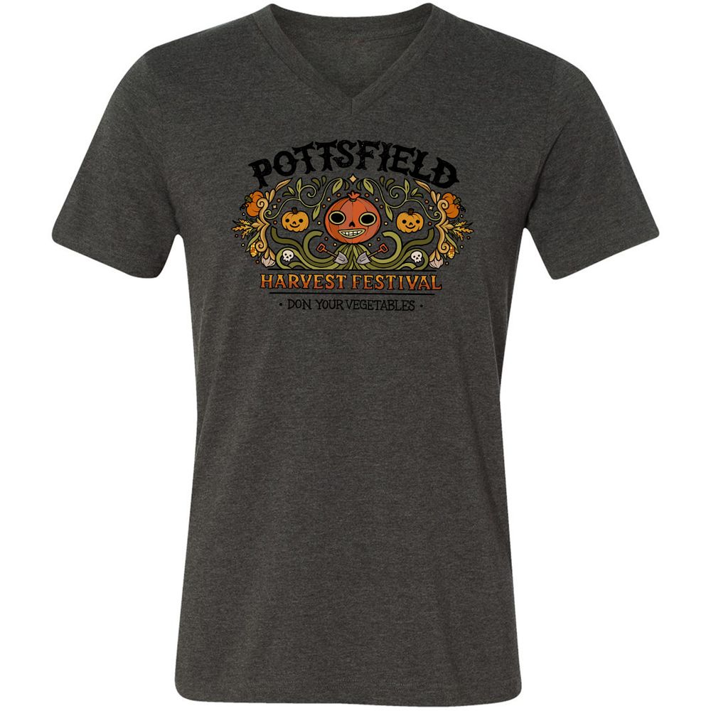 Unisex V-Neck T-Shirt - RWU843PM - Dark Grey Heather - 8