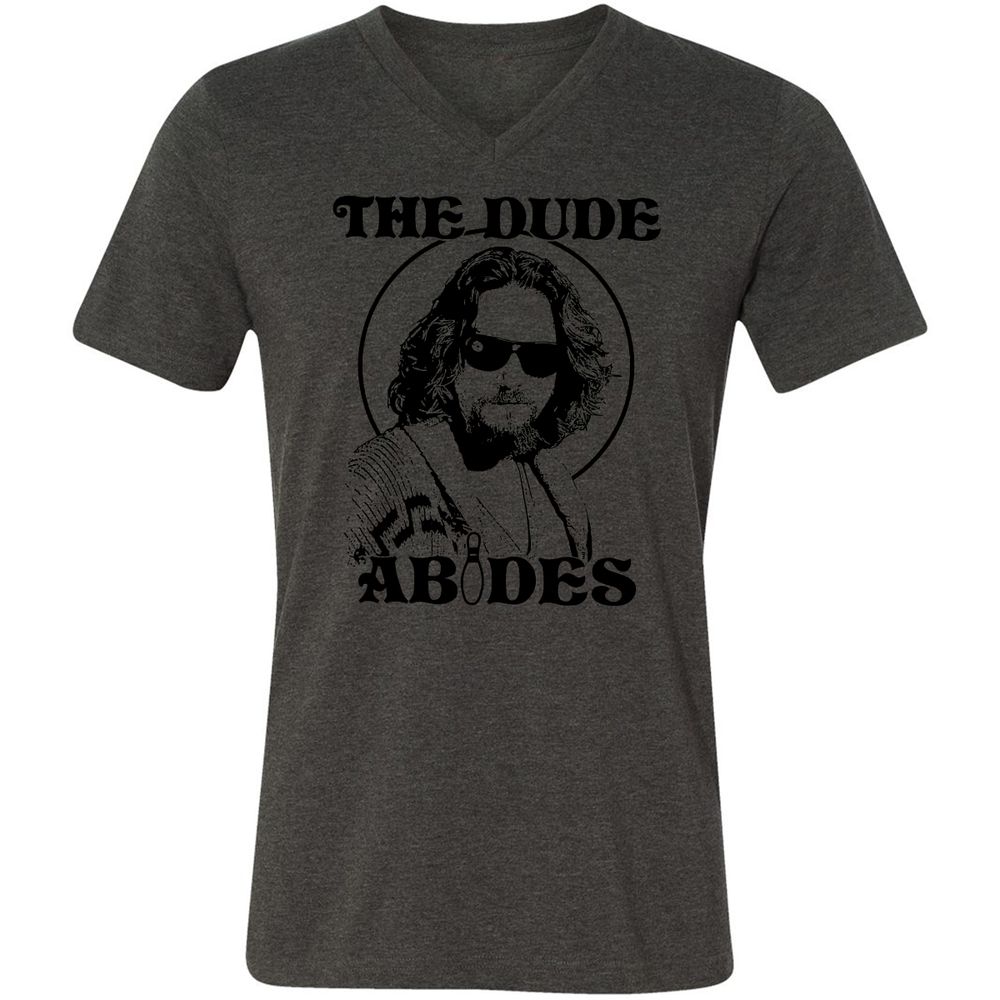 Unisex V-Neck T-Shirt - F1J9WL76 - Dark Grey Heather - 8