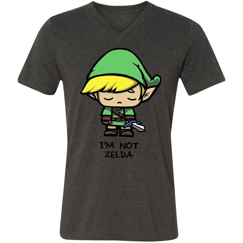 Unisex V-Neck T-Shirt - DCHZTKJP - Dark Grey Heather - 8