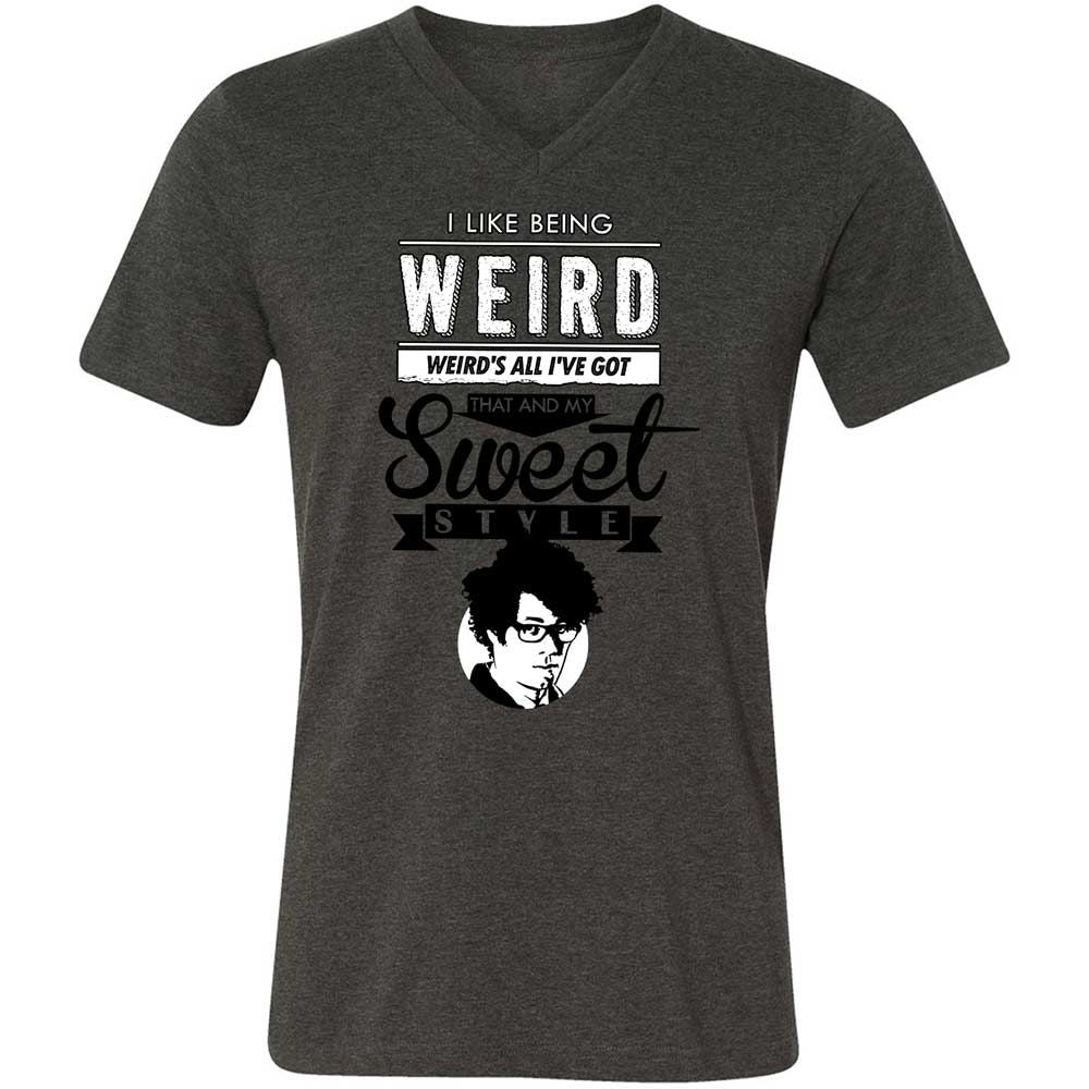 Unisex V-Neck T-Shirt - NK175HMJ - Dark Grey Heather - 8