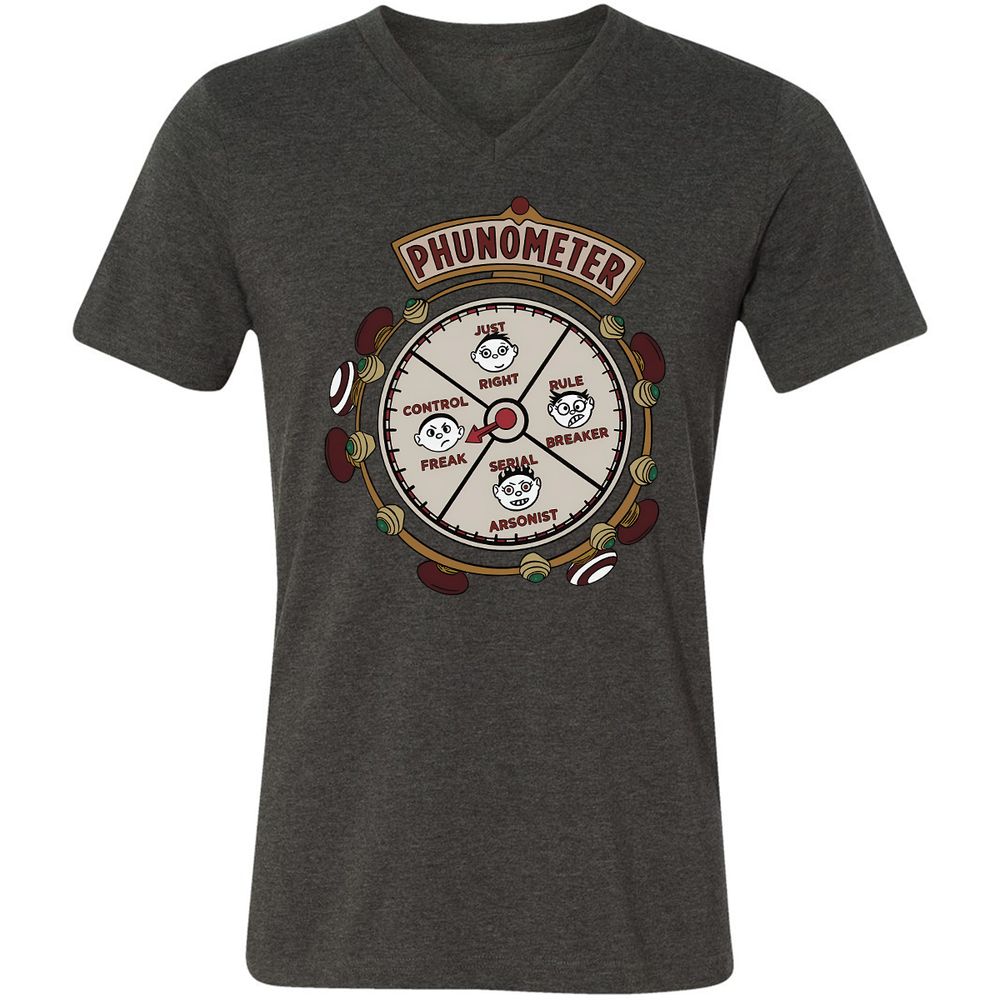 Unisex V-Neck T-Shirt - Q6VCS1Z4 - Dark Grey Heather - 8