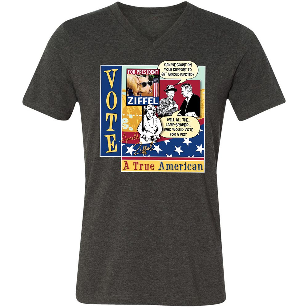 Unisex V-Neck T-Shirt - LB696P8T - Dark Grey Heather - 8