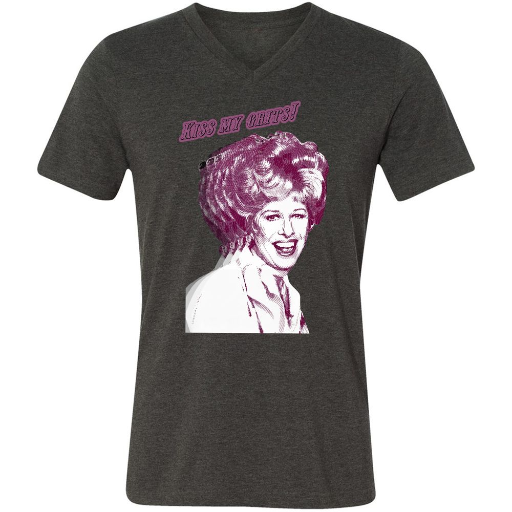 Unisex V-Neck T-Shirt - 4VBJBC7T - Dark Grey Heather - 8