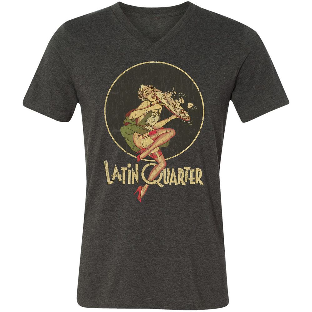 Unisex V-Neck T-Shirt - 5RU775VE - Dark Grey Heather - 8