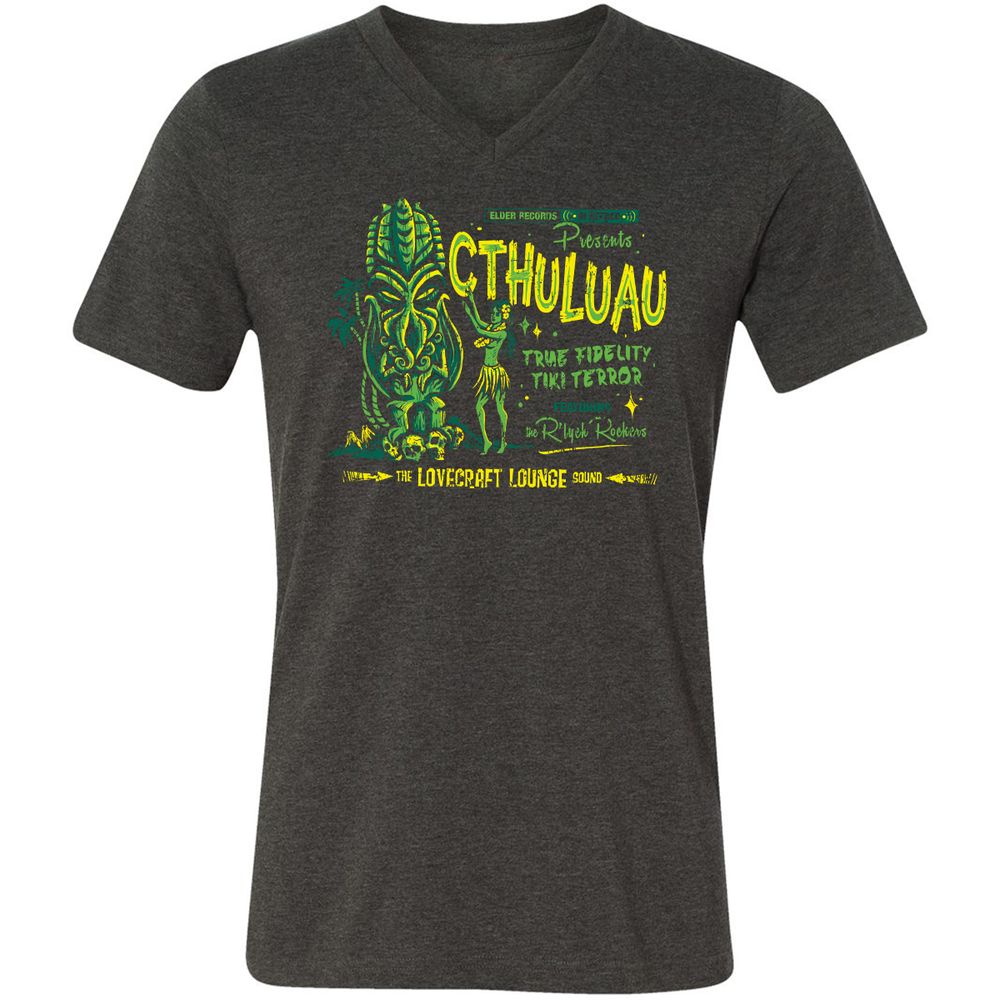 Unisex V-Neck T-Shirt - 5ZC2VZD1 - Dark Grey Heather - 8