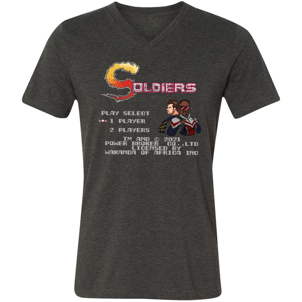 Unisex V-Neck T-Shirt - S1RBXH51 - Dark Grey Heather - 8