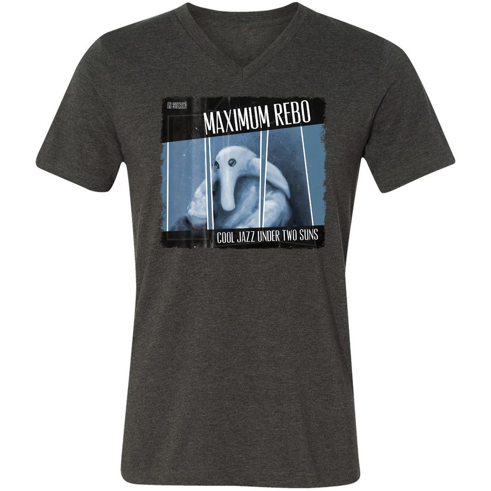 Unisex V-Neck T-Shirt - EHG5AKJB - Dark Grey Heather - 8