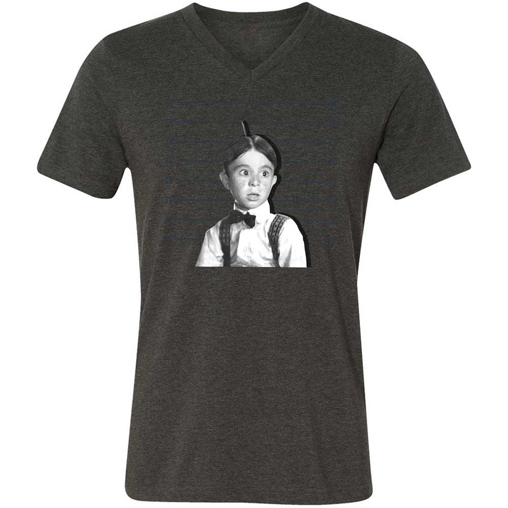 Unisex V-Neck T-Shirt - M89Y22R8 - Dark Grey Heather - 8