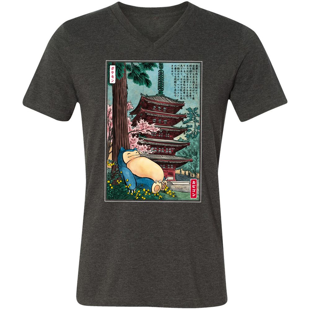 Unisex V-Neck T-Shirt - KY4D79SA - Dark Grey Heather - 8