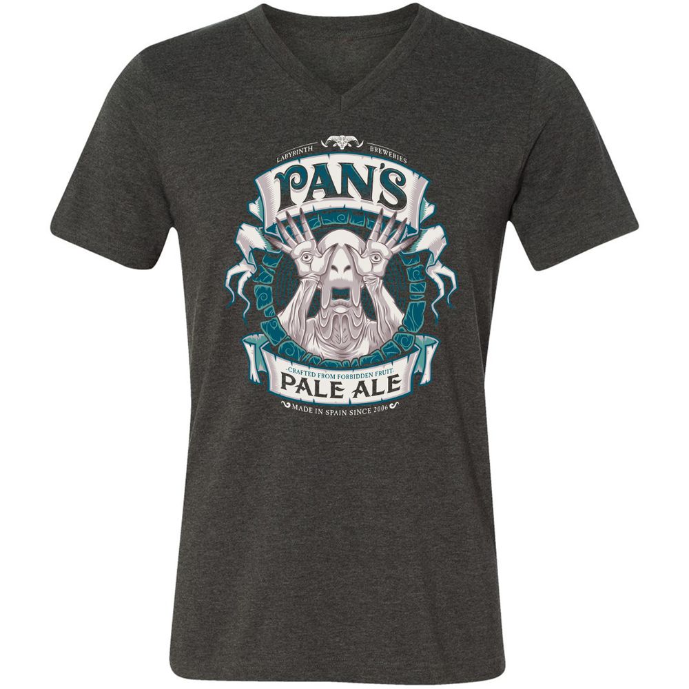 Unisex V-Neck T-Shirt - B3F1QH6T - Dark Grey Heather - 8
