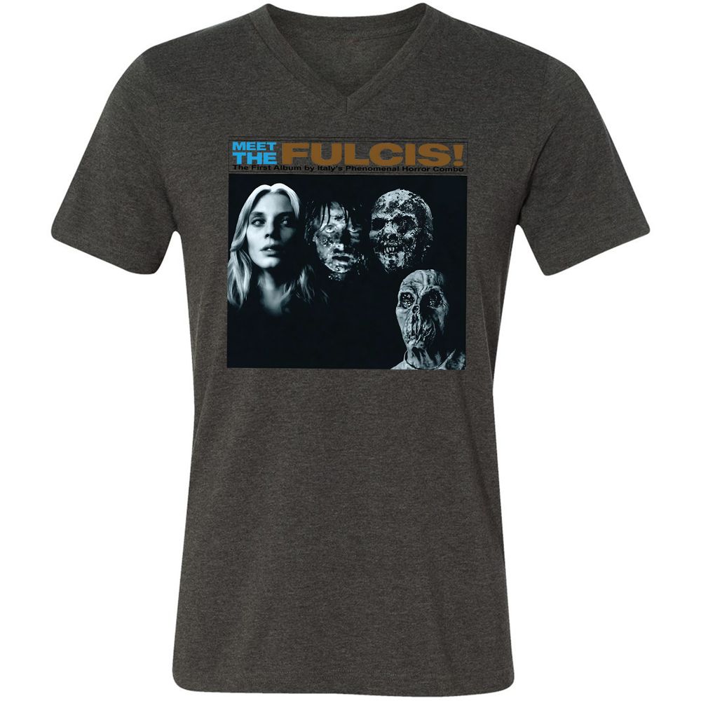 Unisex V-Neck T-Shirt - J26RGWF9 - Dark Grey Heather - 8