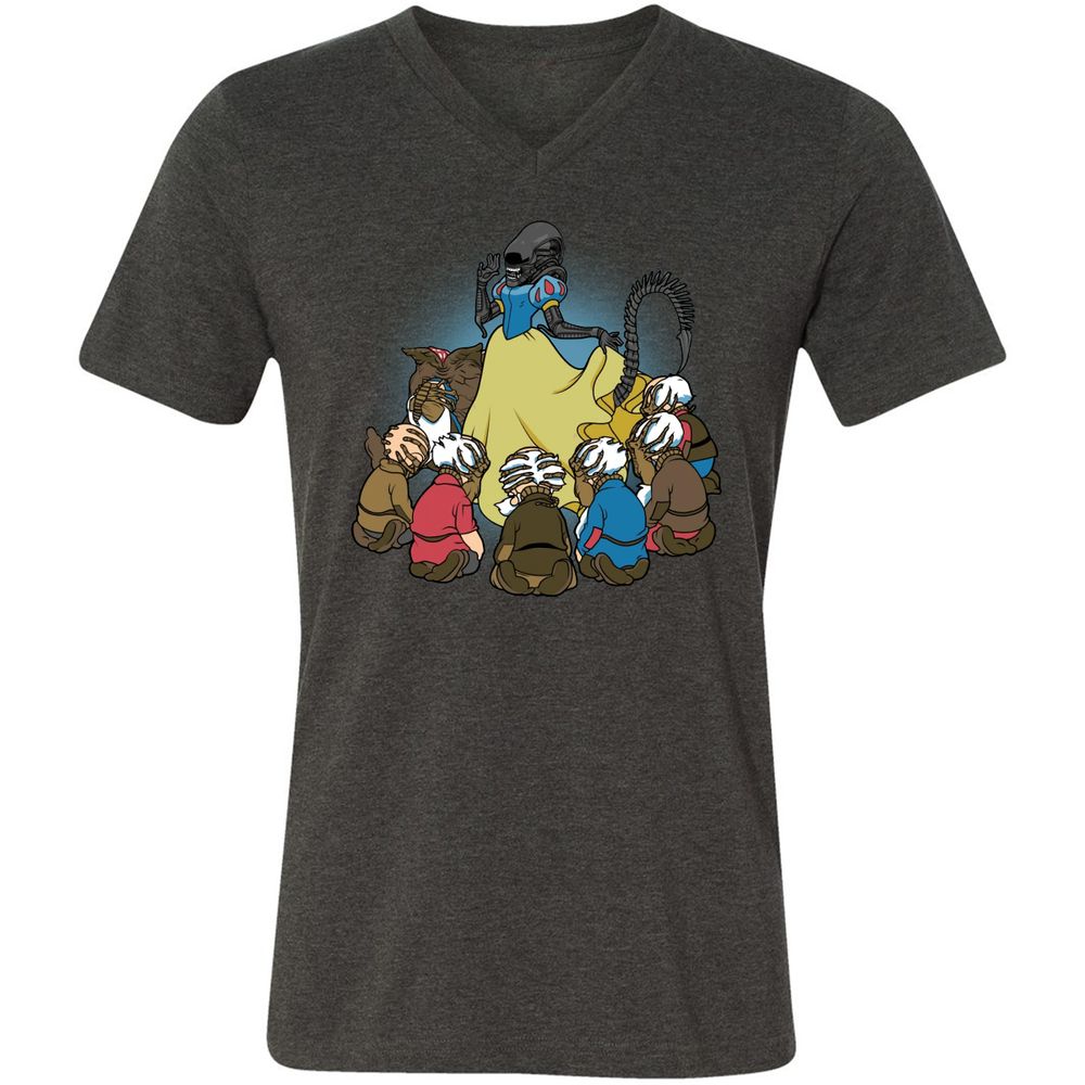 Unisex V-Neck T-Shirt - CFNFC2KX - Dark Grey Heather - 8