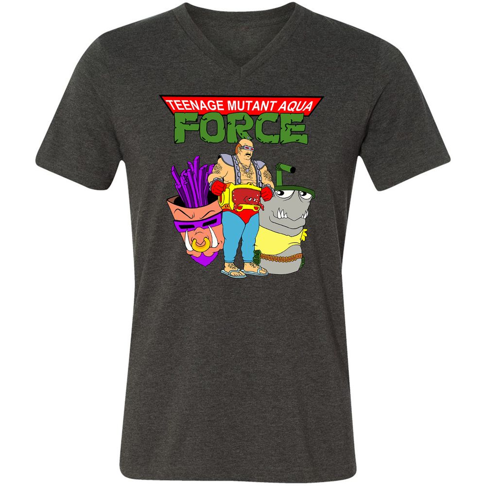 Unisex V-Neck T-Shirt - ZG72MDDD - Dark Grey Heather - 8