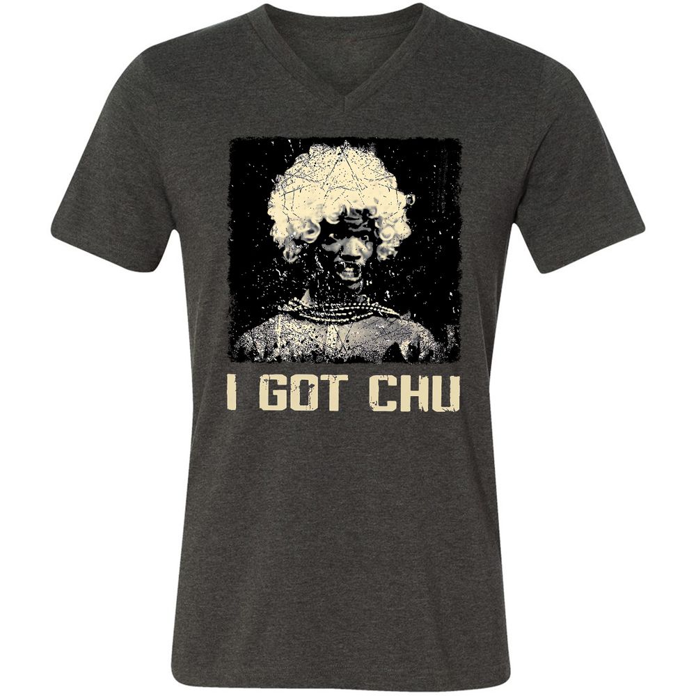 Unisex V-Neck T-Shirt - ZEMCYDUK - Dark Grey Heather - 8