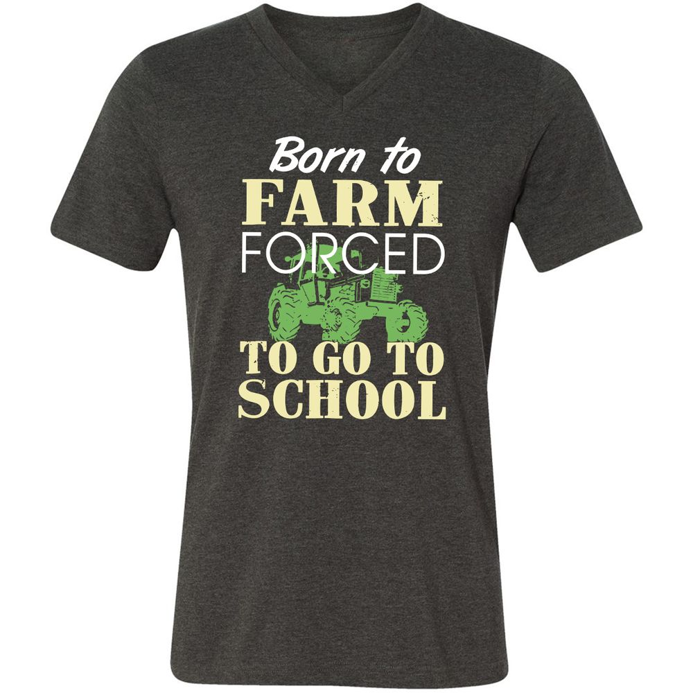 Unisex V-Neck T-Shirt - Z6YABT49 - Dark Grey Heather - 8