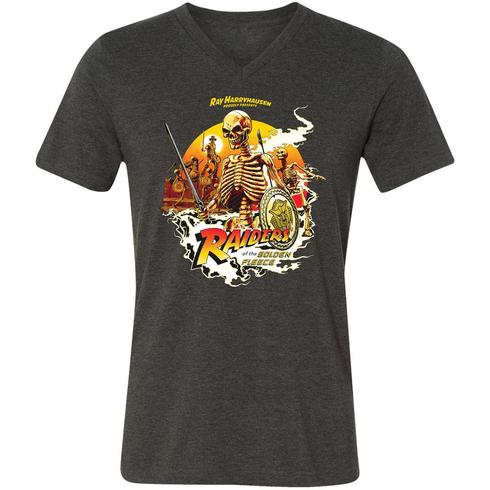 Unisex V-Neck T-Shirt - W55S8R8G - Dark Grey Heather - 8