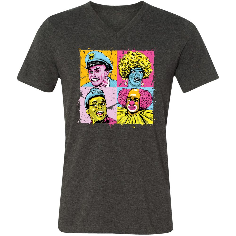 Unisex V-Neck T-Shirt - RRNSPXW5 - Dark Grey Heather - 8