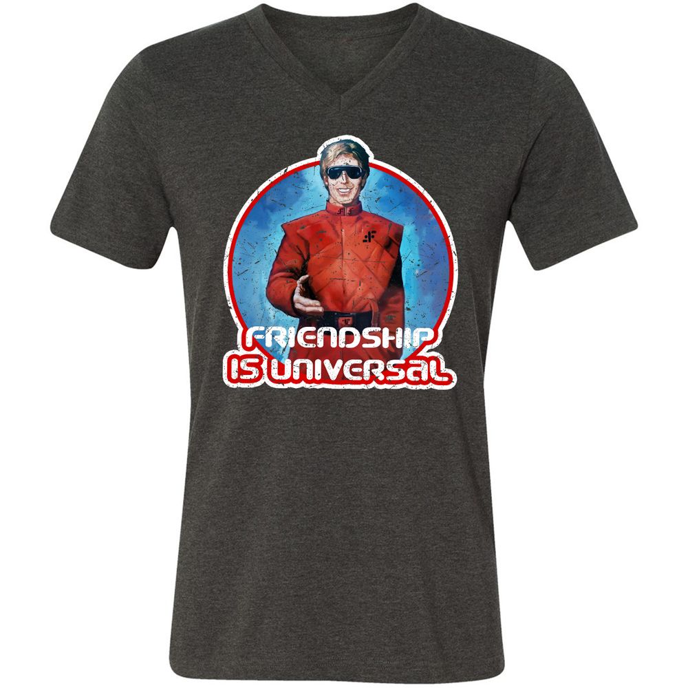 Unisex V-Neck T-Shirt - 7V5EEF2R - Dark Grey Heather - 8