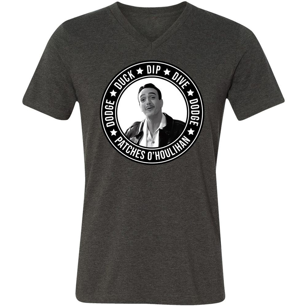 Unisex V-Neck T-Shirt - WHCH8HE1 - Dark Grey Heather - 8