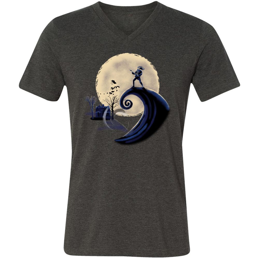 Unisex V-Neck T-Shirt - KJ6LR76A - Dark Grey Heather - 8