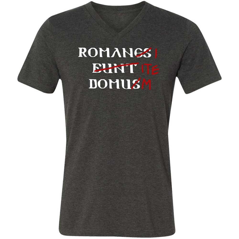 Unisex V-Neck T-Shirt - VDG69XFS - Dark Grey Heather - 8