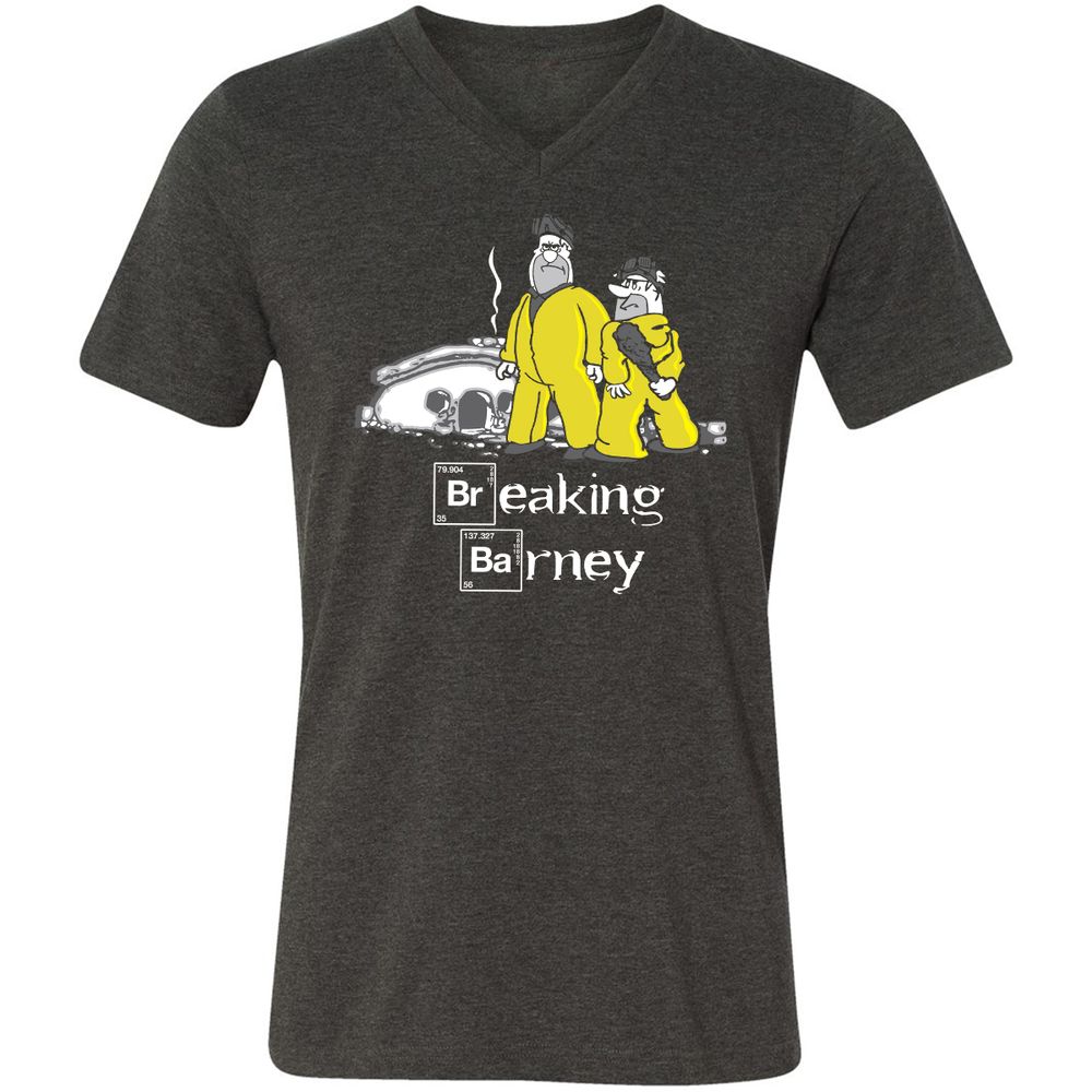 Unisex V-Neck T-Shirt - Z4SDVZSG - Dark Grey Heather - 8