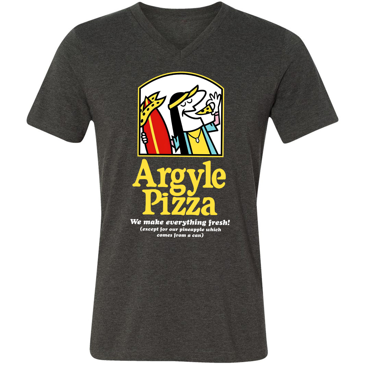 Unisex V-Neck T-Shirt - A9BSZUUZ - Dark Grey Heather - 8