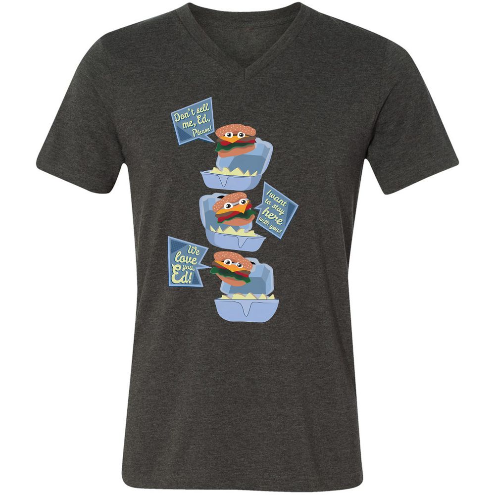 Unisex V-Neck T-Shirt - Z7P2HVQ4 - Dark Grey Heather - 8
