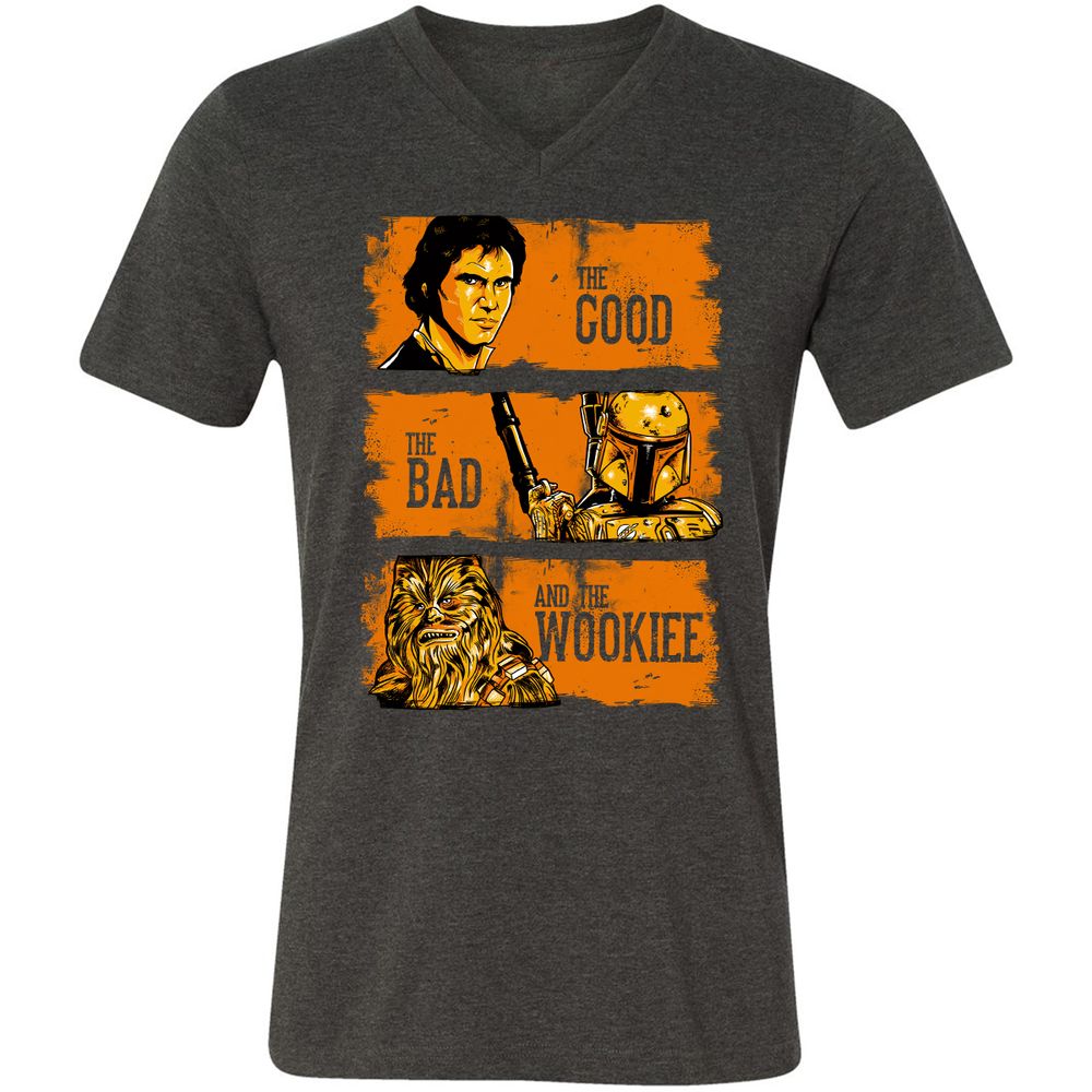 Unisex V-Neck T-Shirt - MR1DTZ7B - Dark Grey Heather - 8