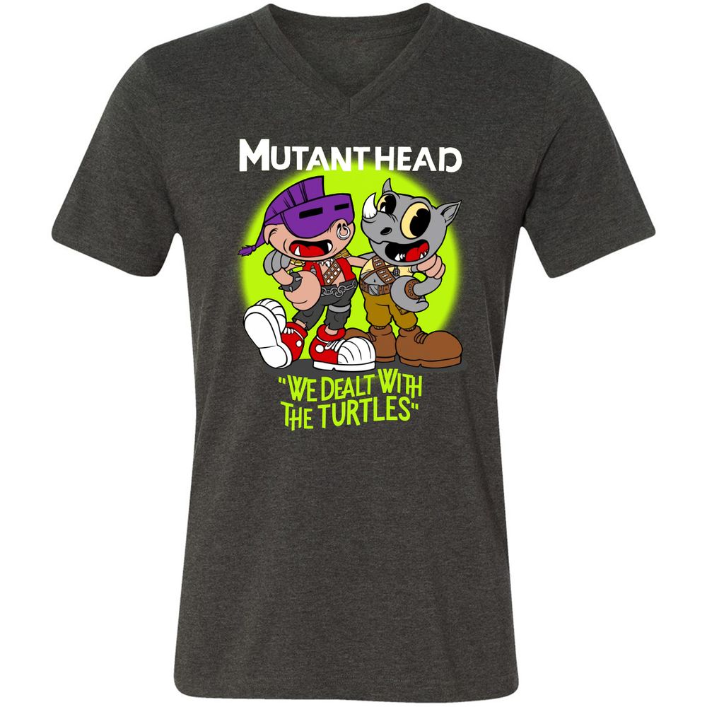 Unisex V-Neck T-Shirt - FA8LTXUK - Dark Grey Heather - 8