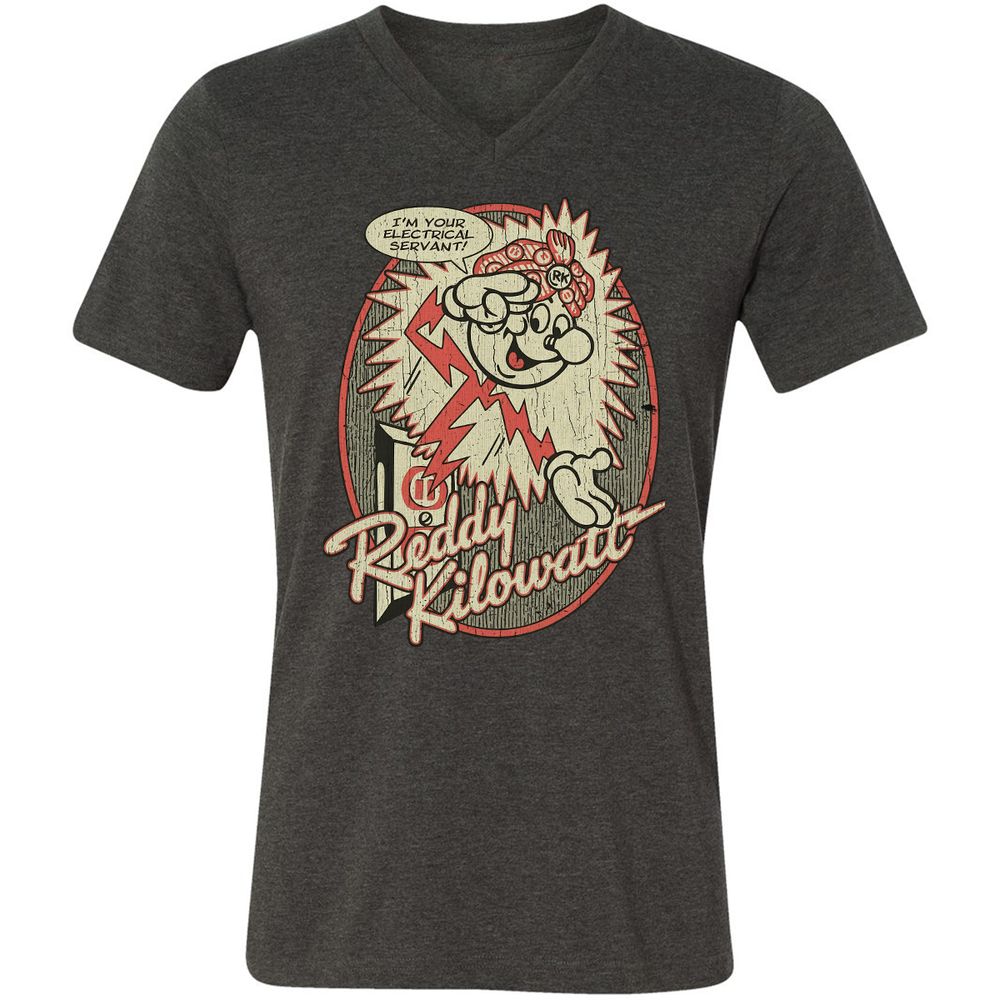 Unisex V-Neck T-Shirt - 8T6FPWTG - Dark Grey Heather - 8