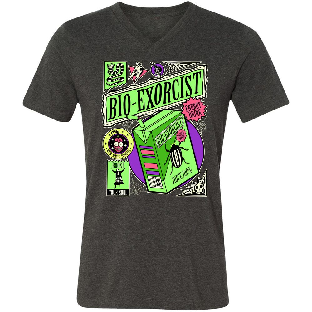 Unisex V-Neck T-Shirt - MJYZQLCX - Dark Grey Heather - 8