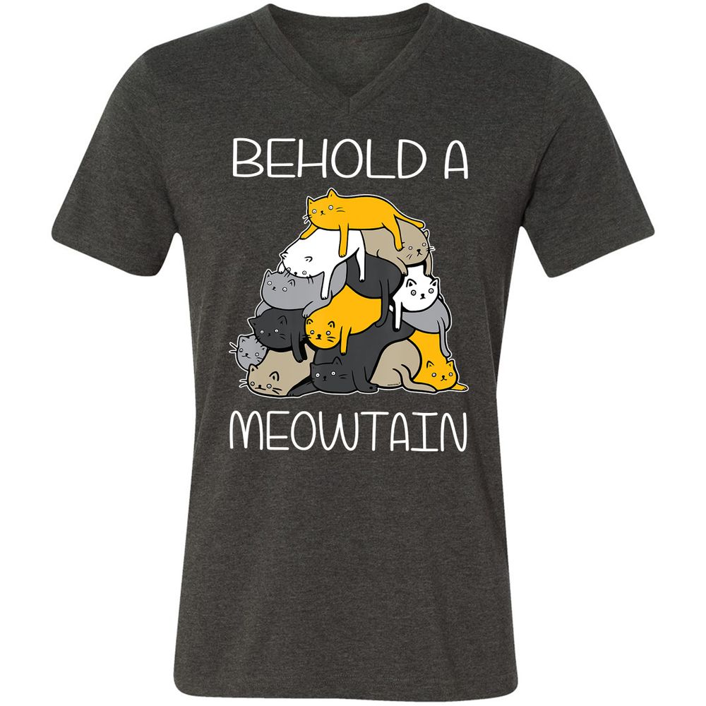 Unisex V-Neck T-Shirt - CEV3XXBY - Dark Grey Heather - 8