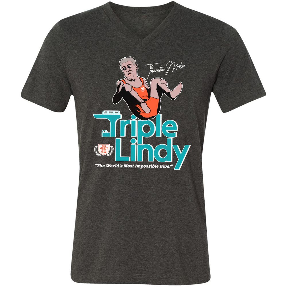 Unisex V-Neck T-Shirt - HA17HG73 - Dark Grey Heather - 8