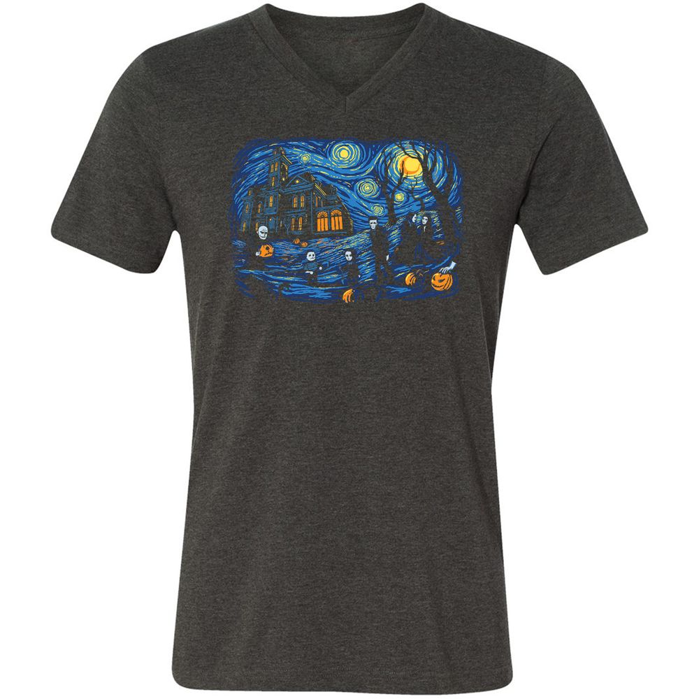 Unisex V-Neck T-Shirt - EK54WMC1 - Dark Grey Heather - 8
