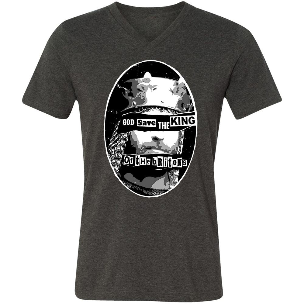 Unisex V-Neck T-Shirt - B2M76KVM - Dark Grey Heather - 8