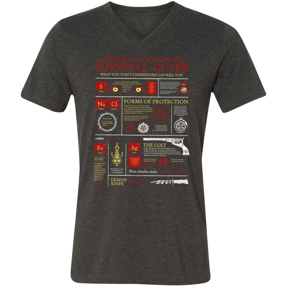 Unisex V-Neck T-Shirt - MCZ8GJCT - Dark Grey Heather - 8