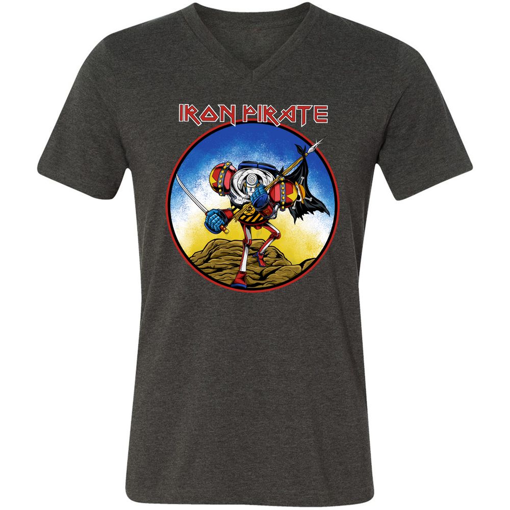 Unisex V-Neck T-Shirt - 3VTMB9AP - Dark Grey Heather - 8