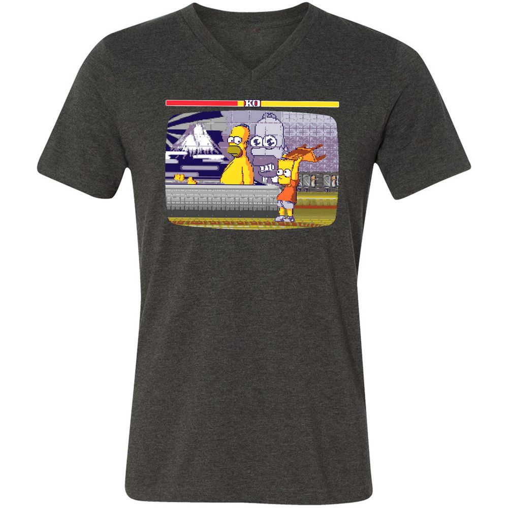 Unisex V-Neck T-Shirt - EF6UCR3M - Dark Grey Heather - 8