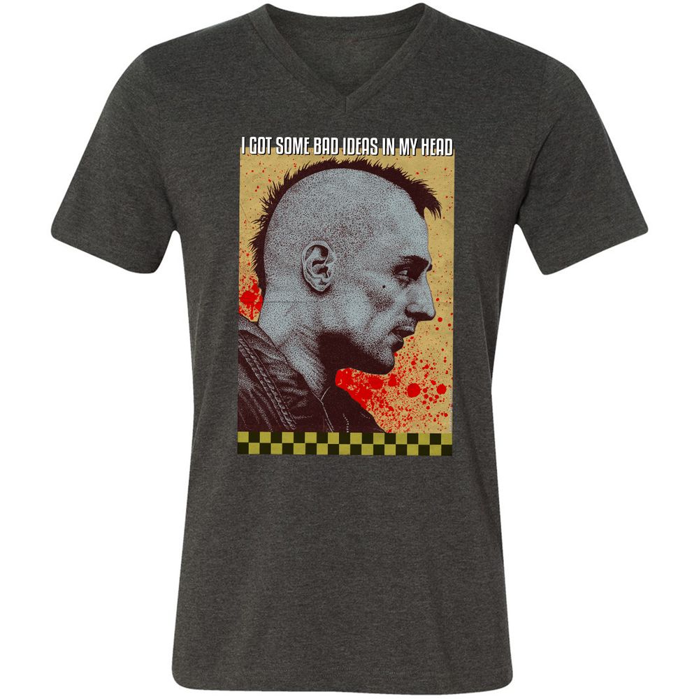 Unisex V-Neck T-Shirt - WHZK5HNE - Dark Grey Heather - 8