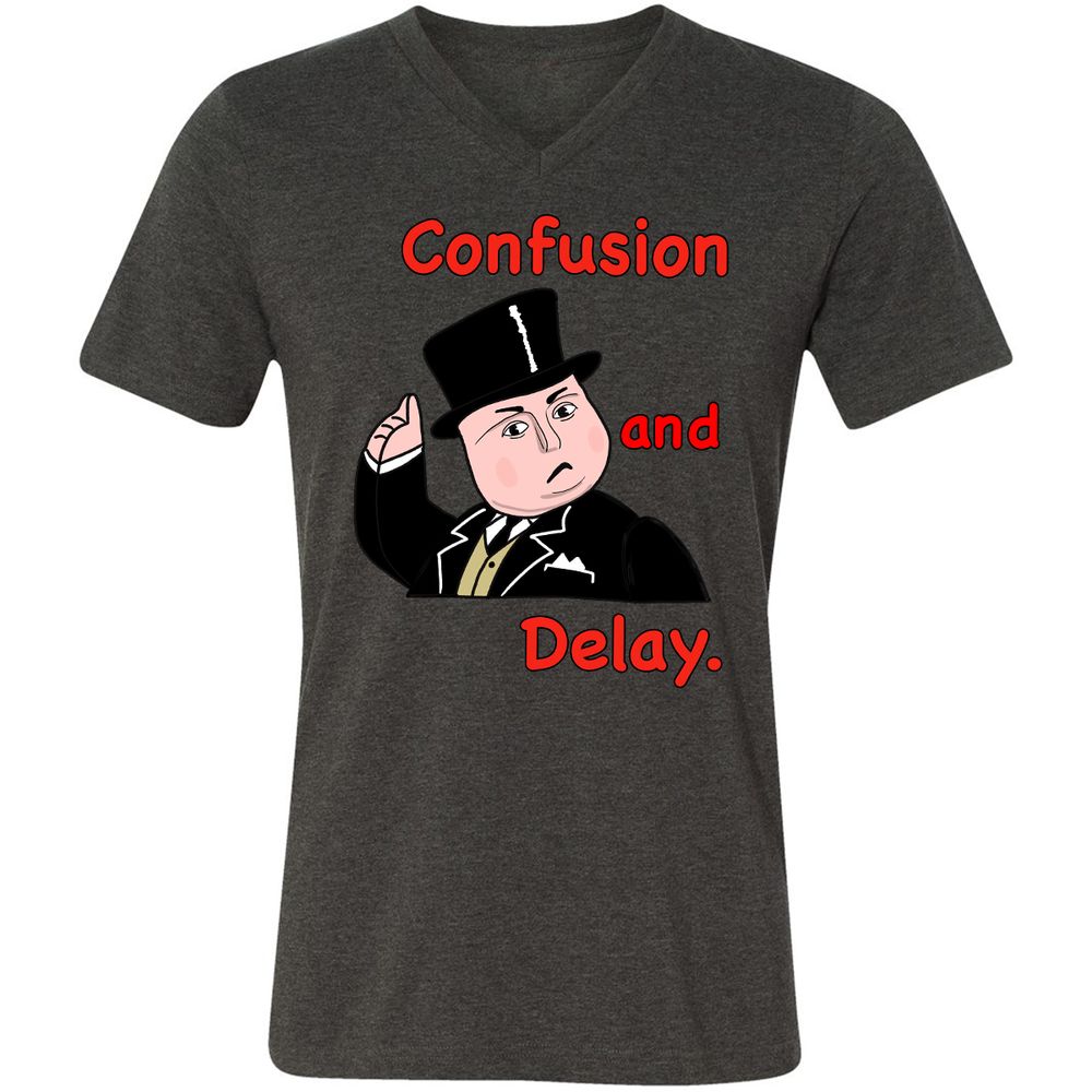 Unisex V-Neck T-Shirt - T8TULKK4 - Dark Grey Heather - 8
