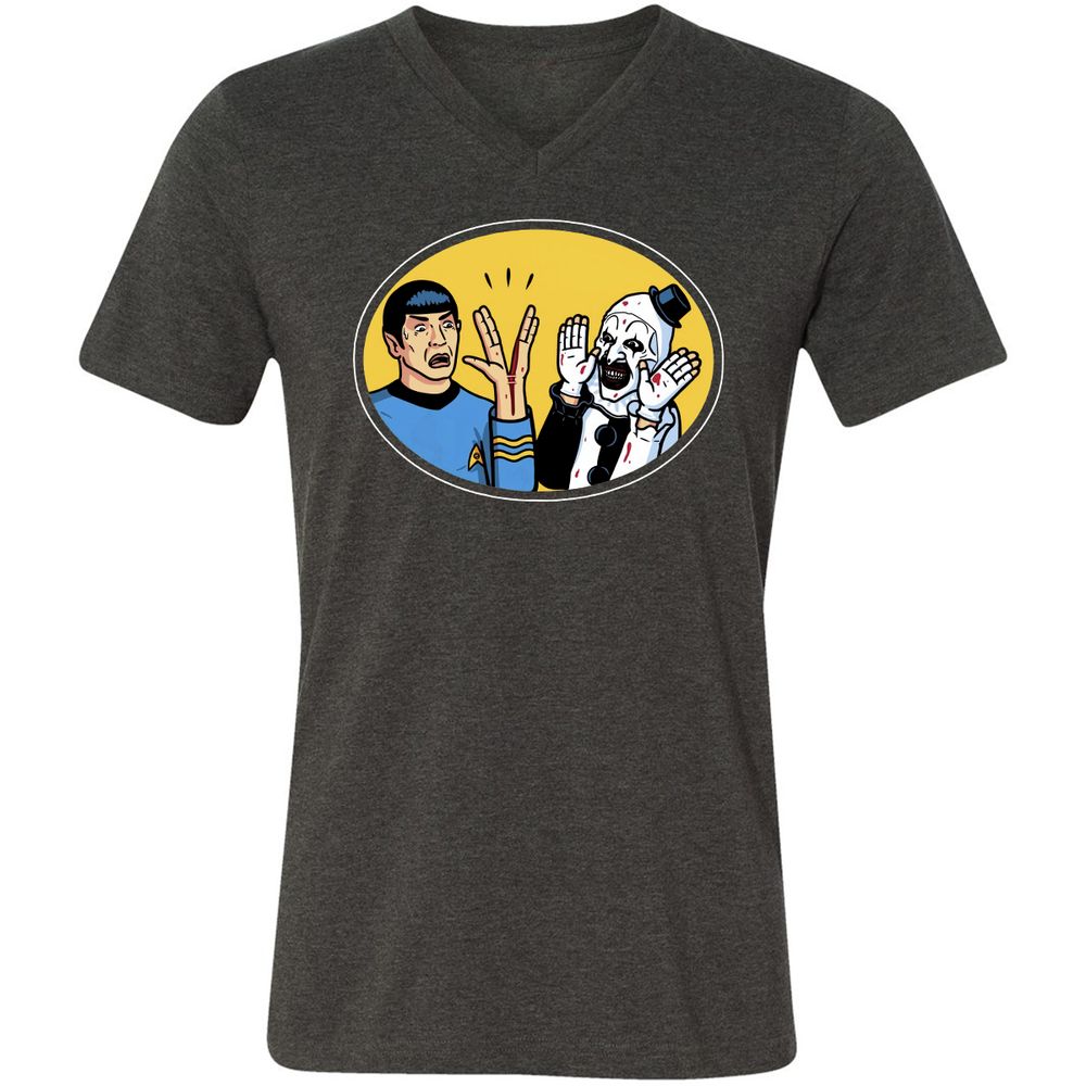 Unisex V-Neck T-Shirt - MRHD17H4 - Dark Grey Heather - 8