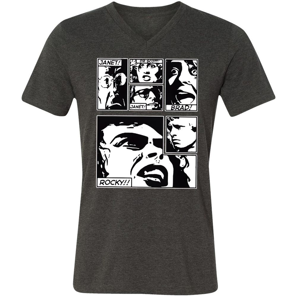Unisex V-Neck T-Shirt - MD1X9P14 - Dark Grey Heather - 8