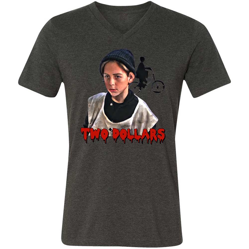 Unisex V-Neck T-Shirt - Z2UPECGS - Dark Grey Heather - 8