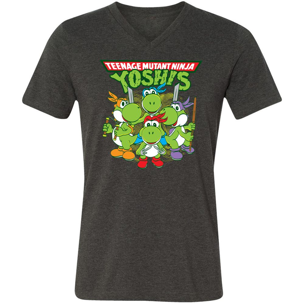 Unisex V-Neck T-Shirt - NQ8VWBHV - Dark Grey Heather - 8