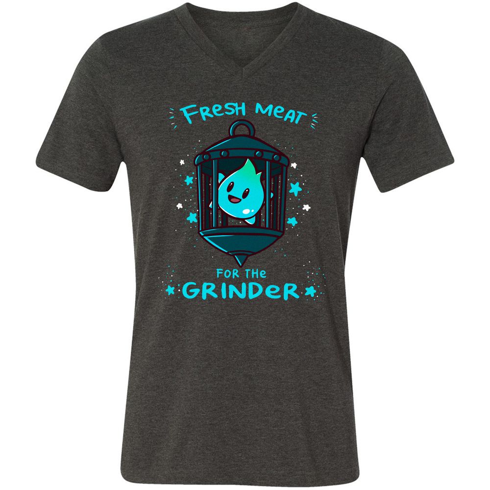 Unisex V-Neck T-Shirt - 22ZYD4JG - Dark Grey Heather - 8